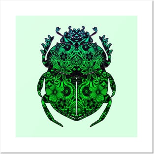 green scarabee Posters and Art